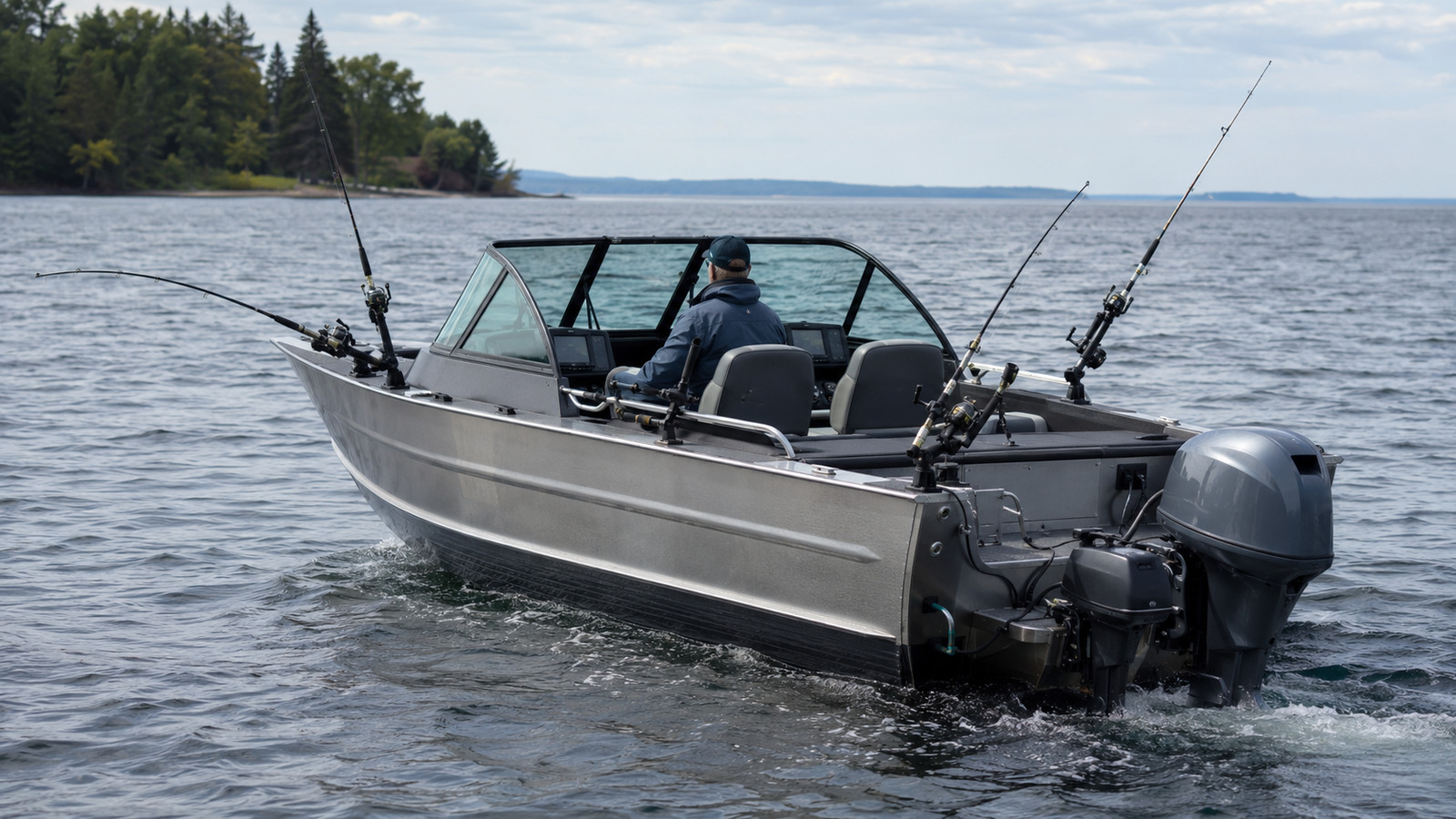 lund 2075 fisherman port quarter trolling 15