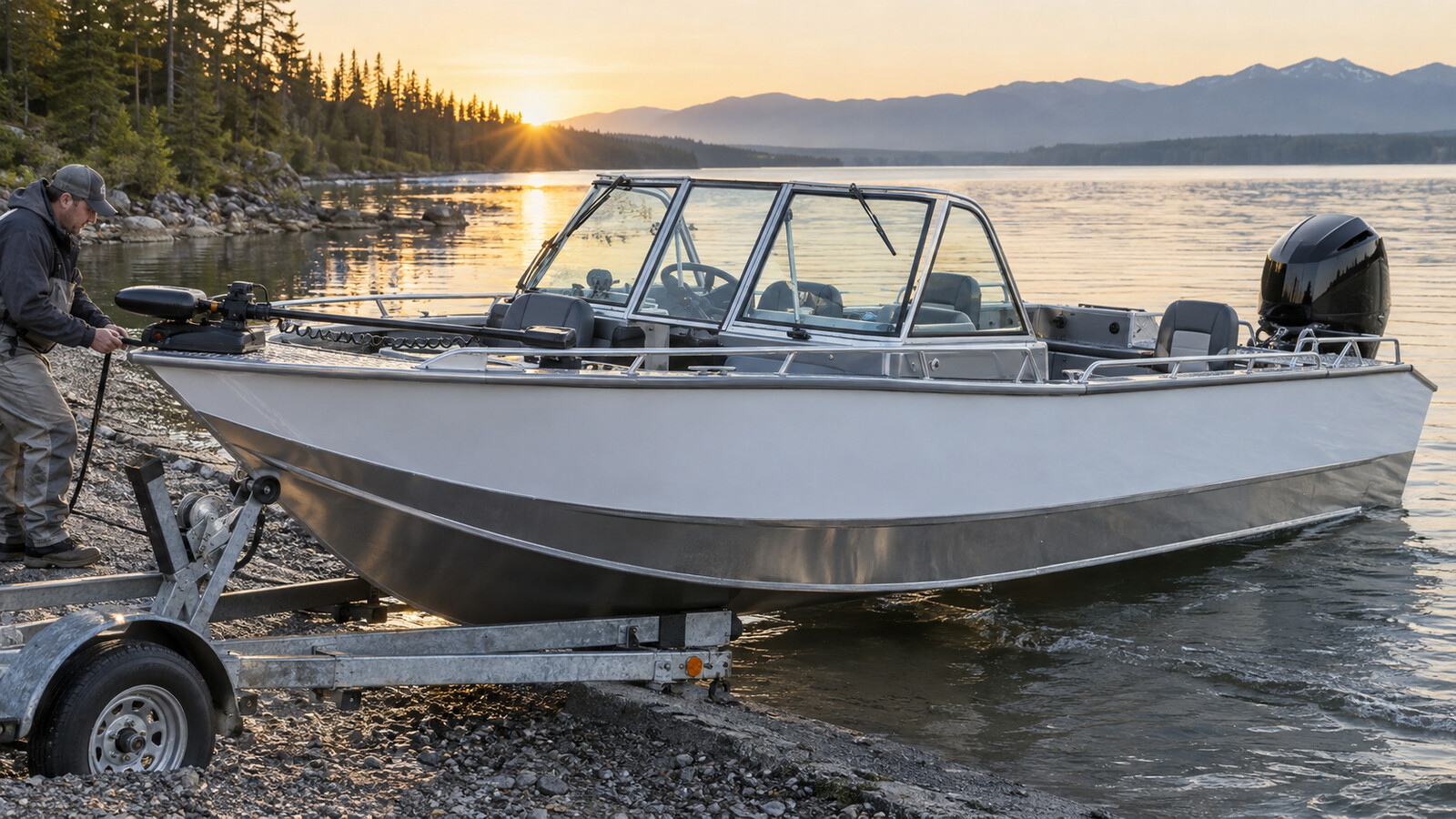 lund 210 heavy gauge remote launch 21
