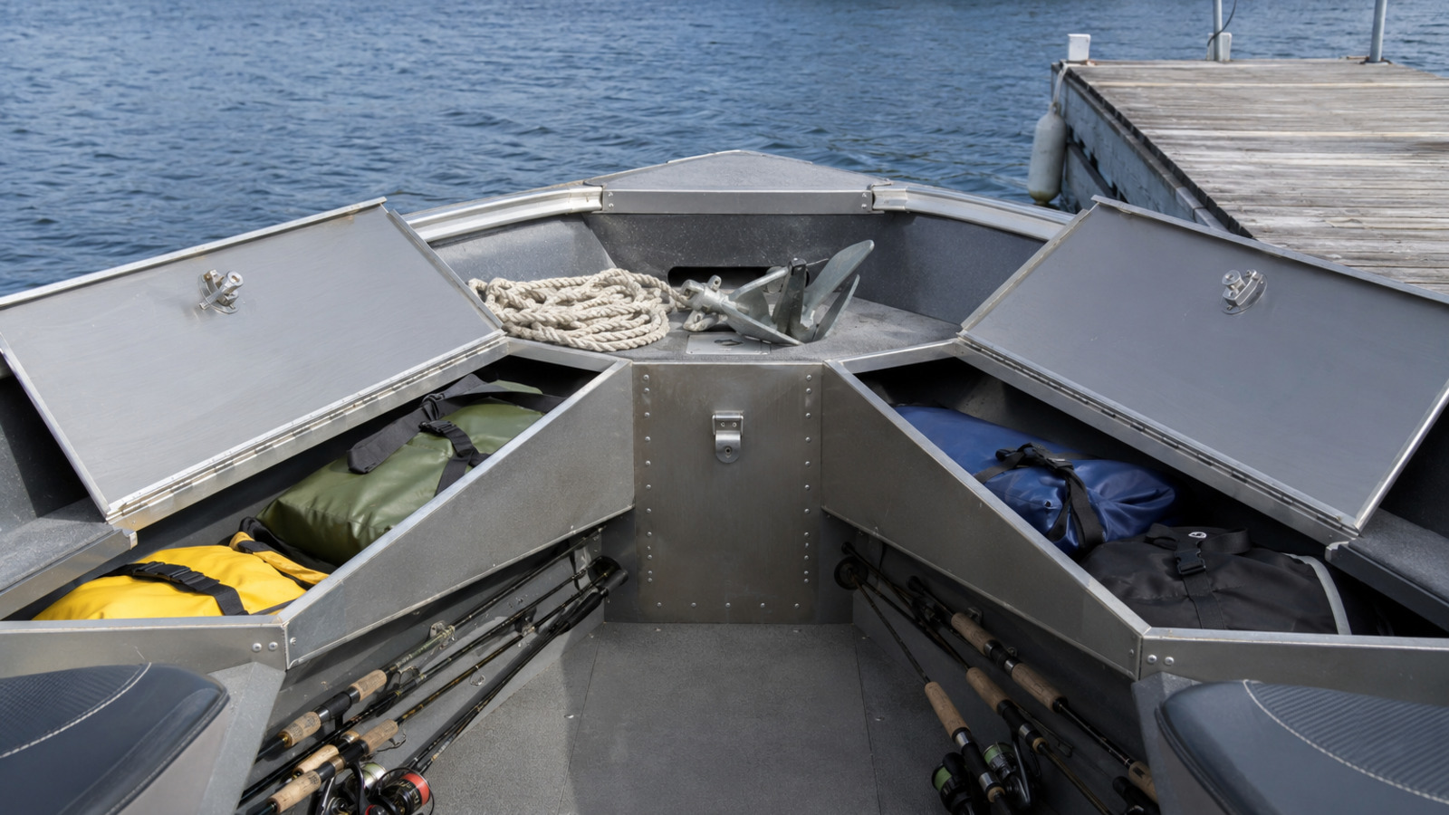 lund alaskan 1675 alaskan bow storage detail 23