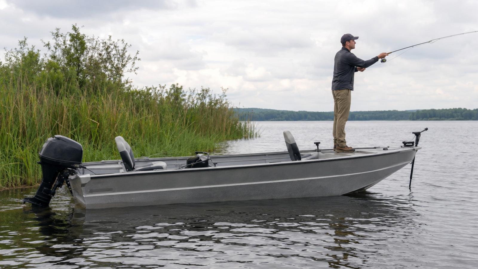 lund explorer 1700 explorer anchored fishing 15