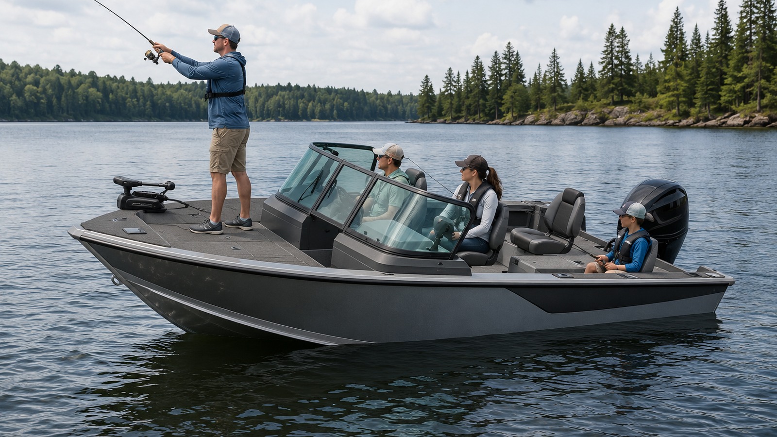 lund impact xs 1875 impact xs fishing with family 14