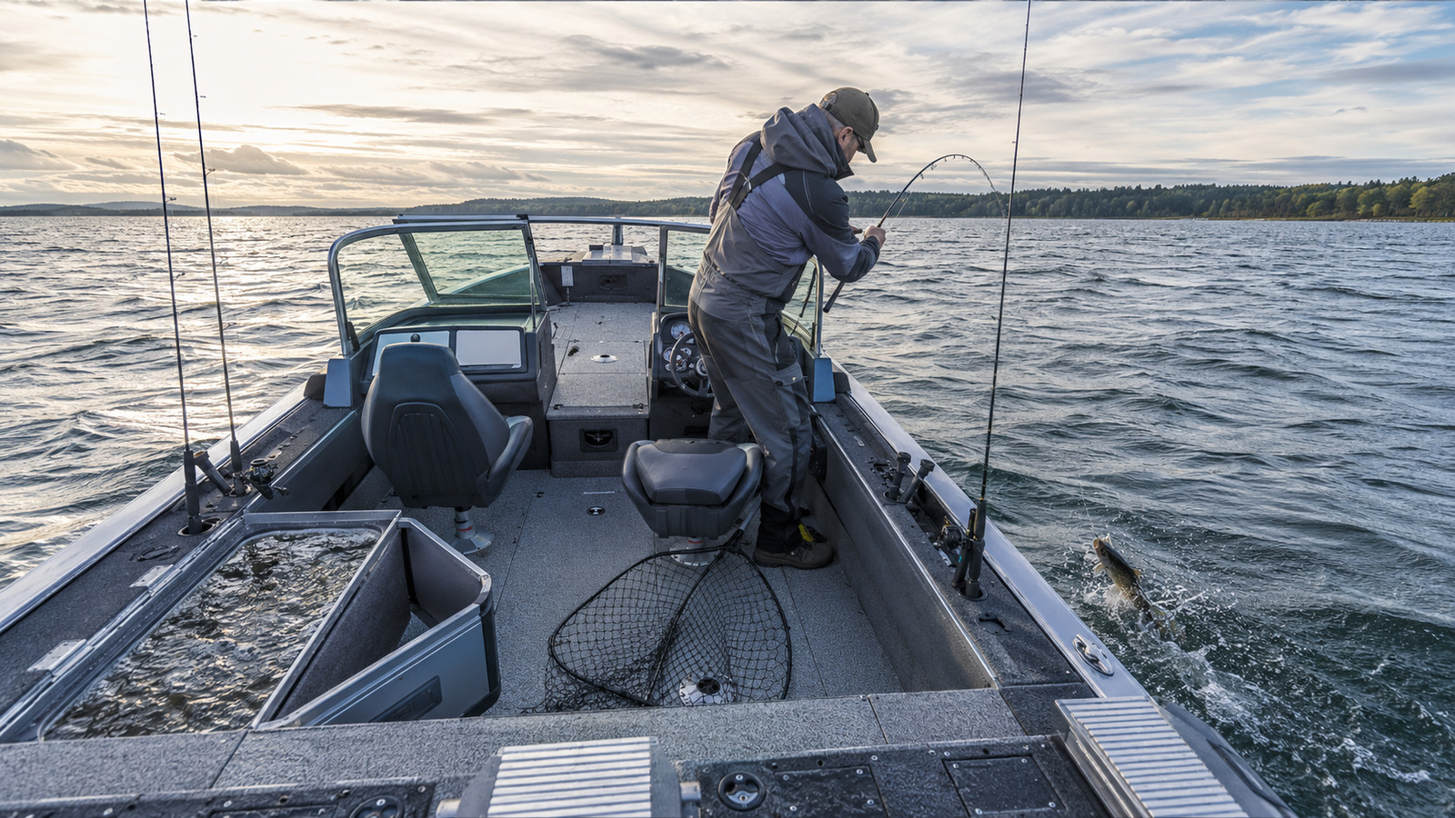 lund pro v 2075 pro v fishing cockpit action 23
