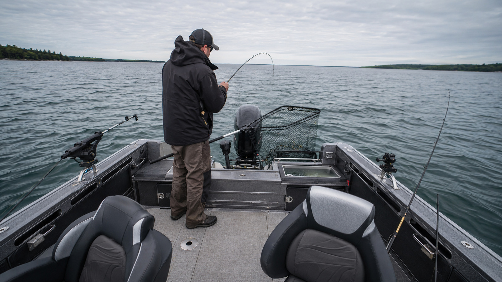 lund pro v 2175 pro v fishing cockpit action 23
