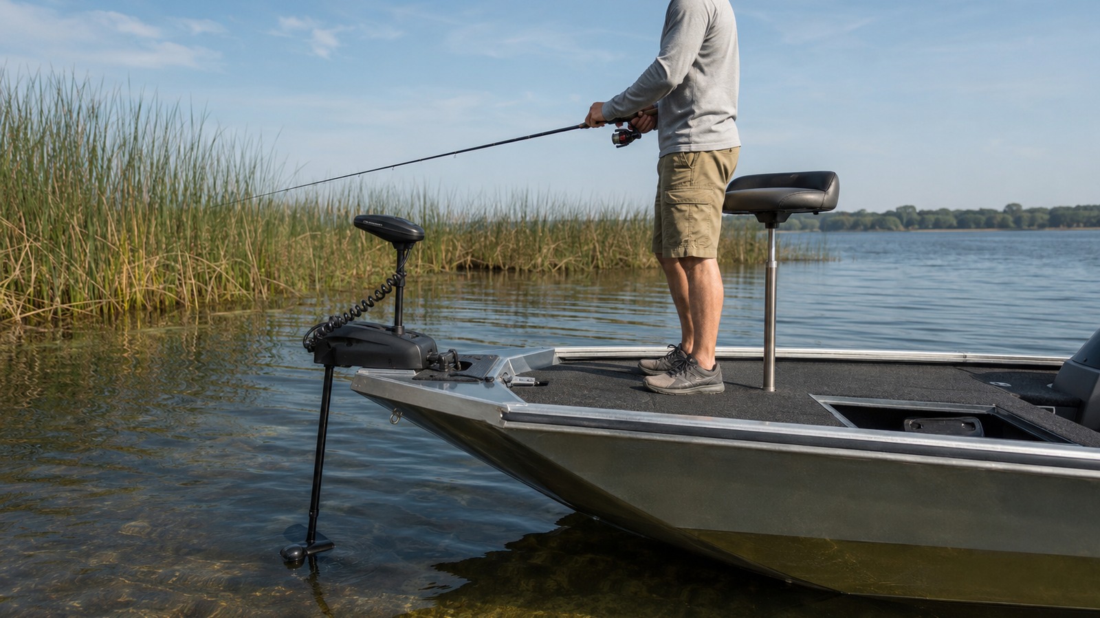 lund pro v bass xs 1875 xs bow fishing setup 06
