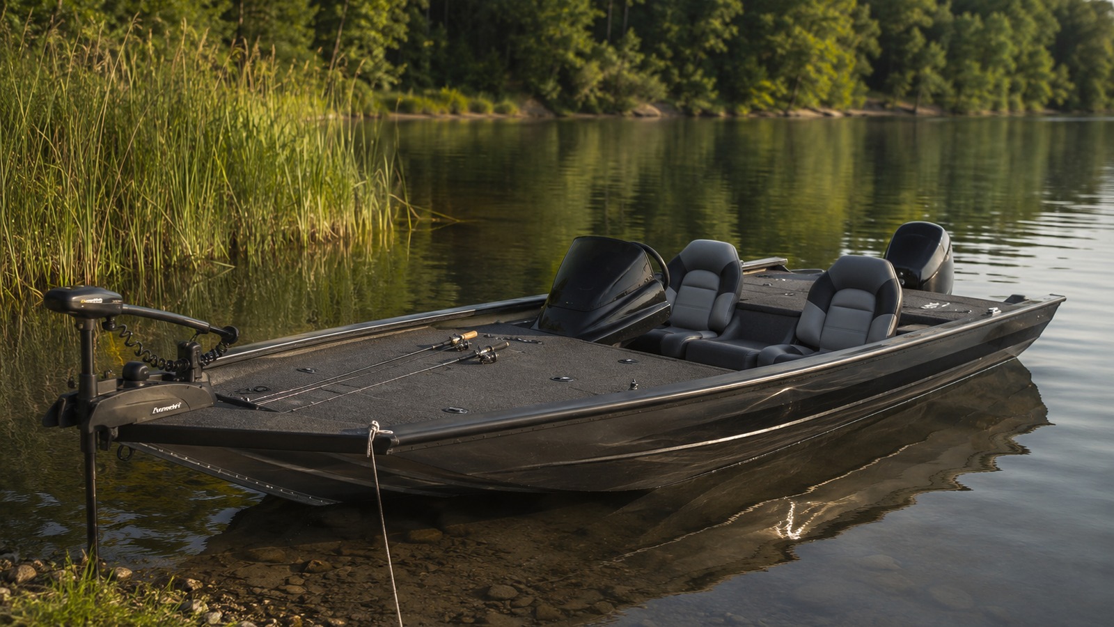 lund pro v bass xs 1875 xs quiet cove anchored 17