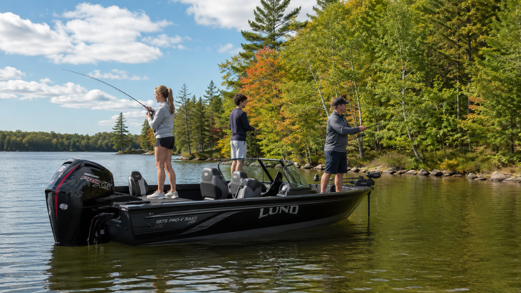 lund pro v bass xs family fishing 12