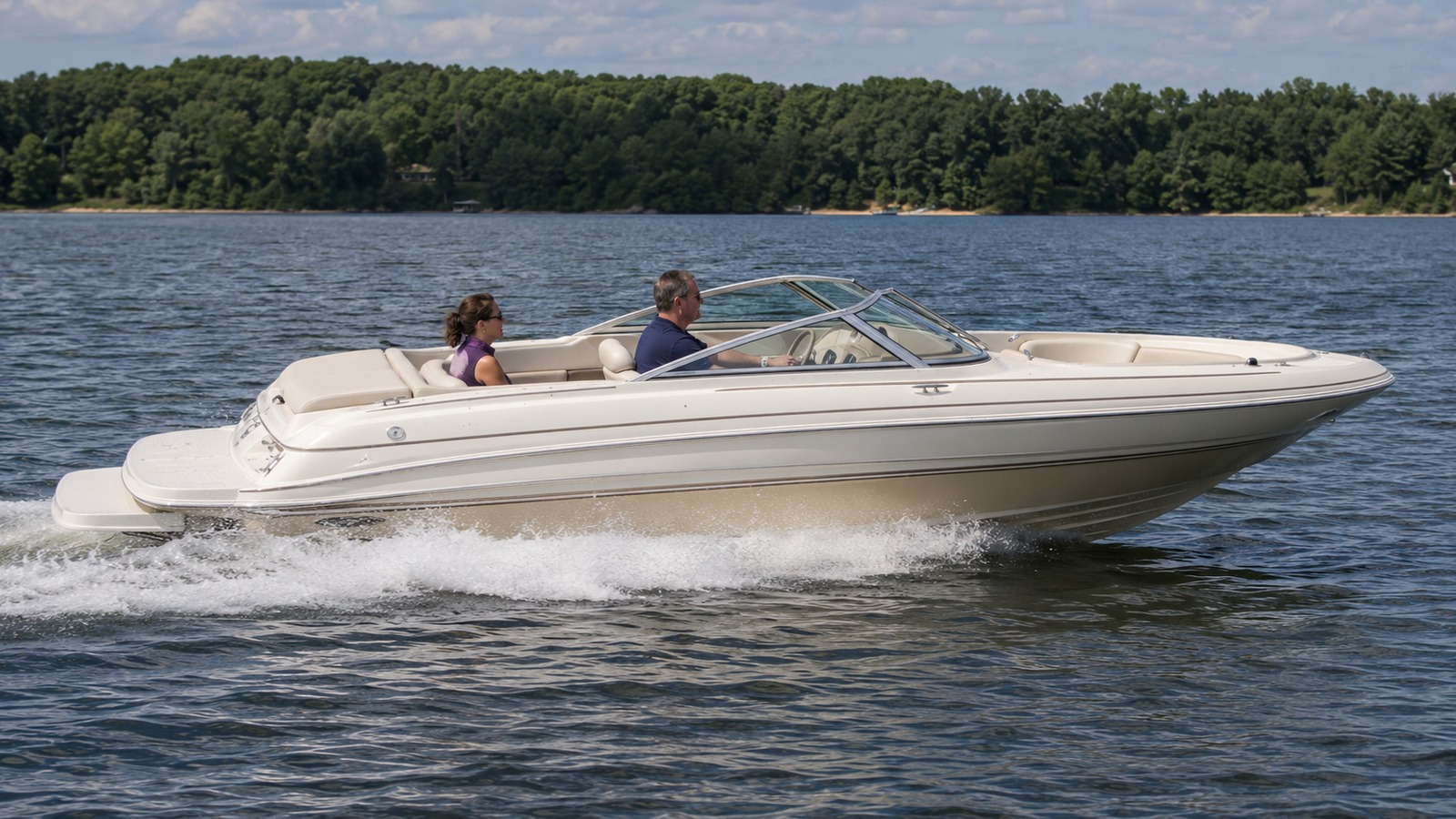 sea ray 185 sport side profile running 01