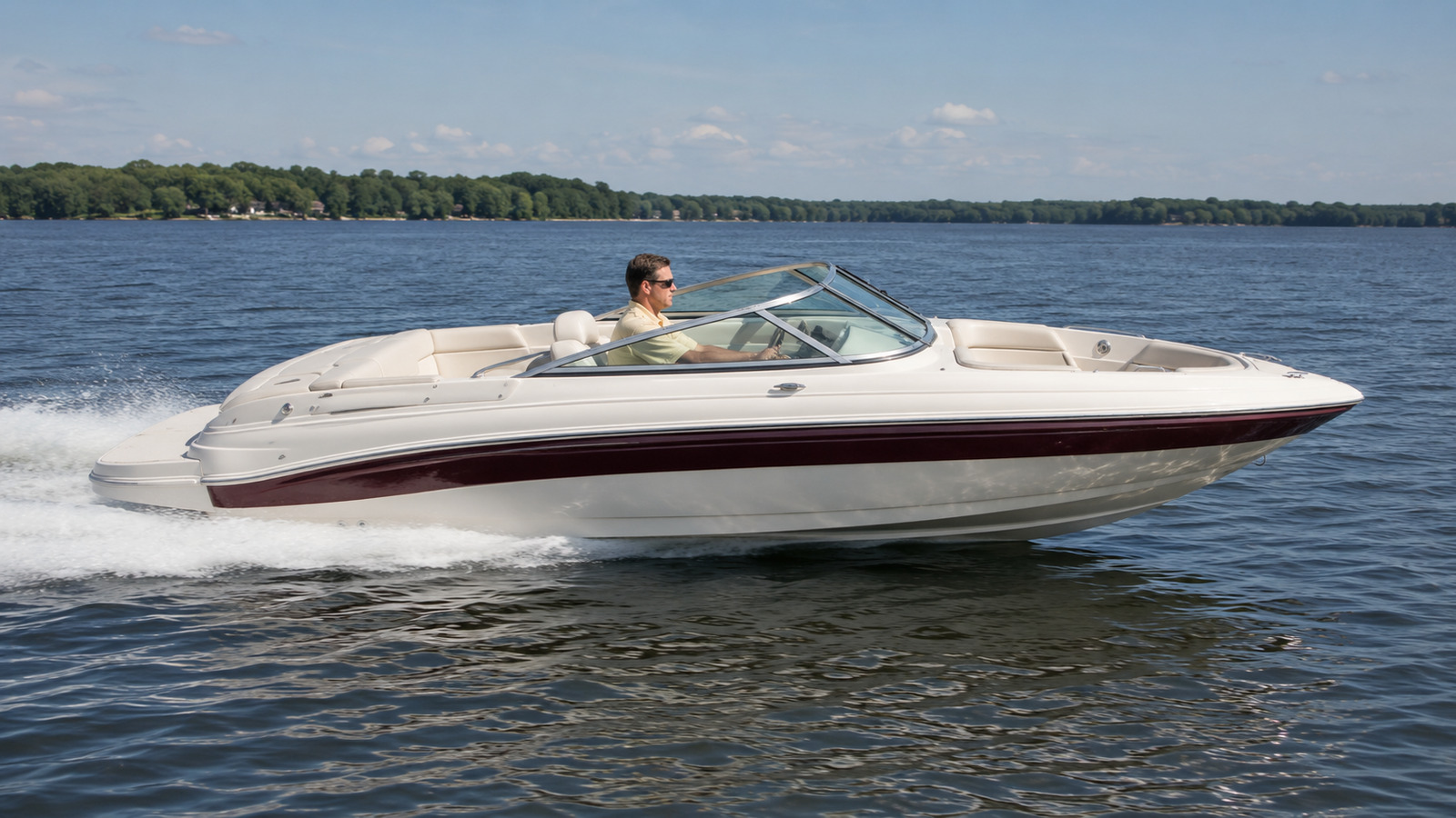 sea ray 210 select side profile running 04