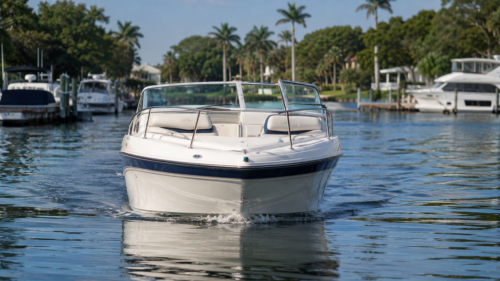 sea ray 215 weekender bow on cruising 05