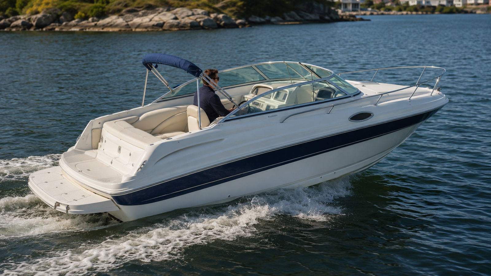 sea ray 215 weekender elevated underway 09