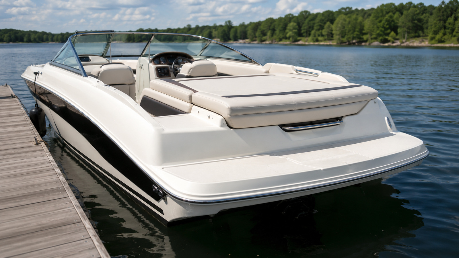 sea ray 220 select stern quarter dockside 07