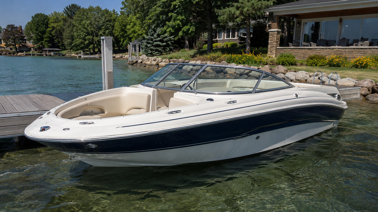 sea ray 220 sundeck premium exterior hero 25