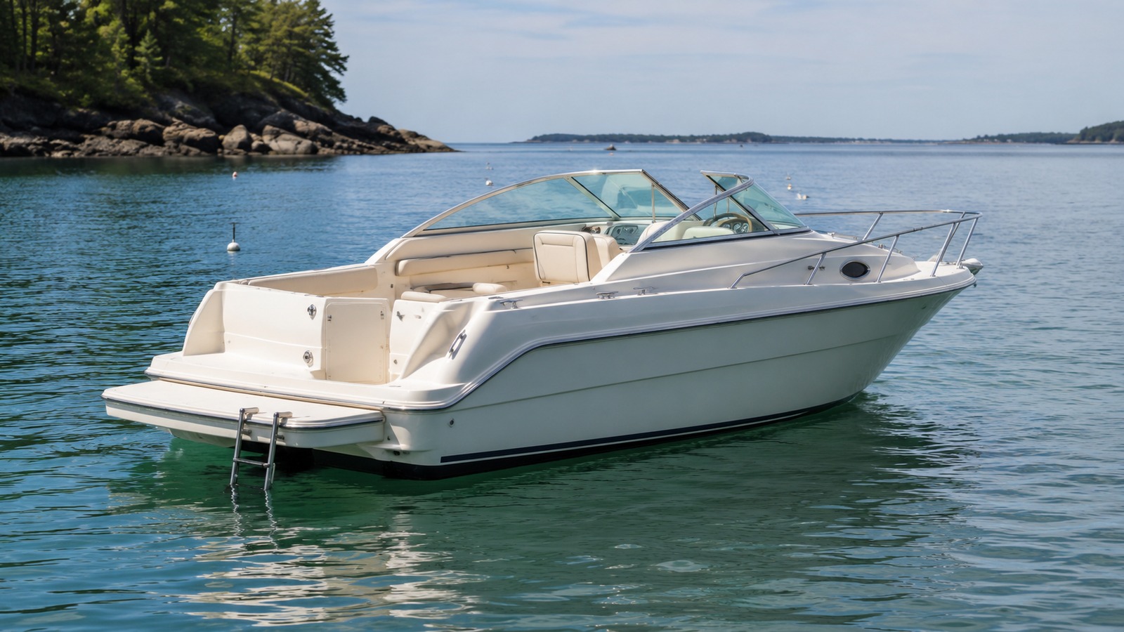 sea ray 225 weekender anchored cove 10