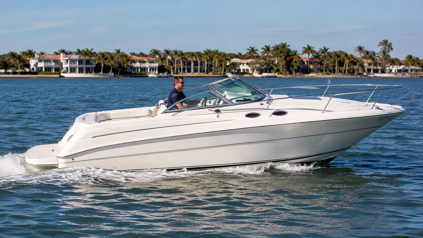 sea ray 225 weekender side profile running 04
