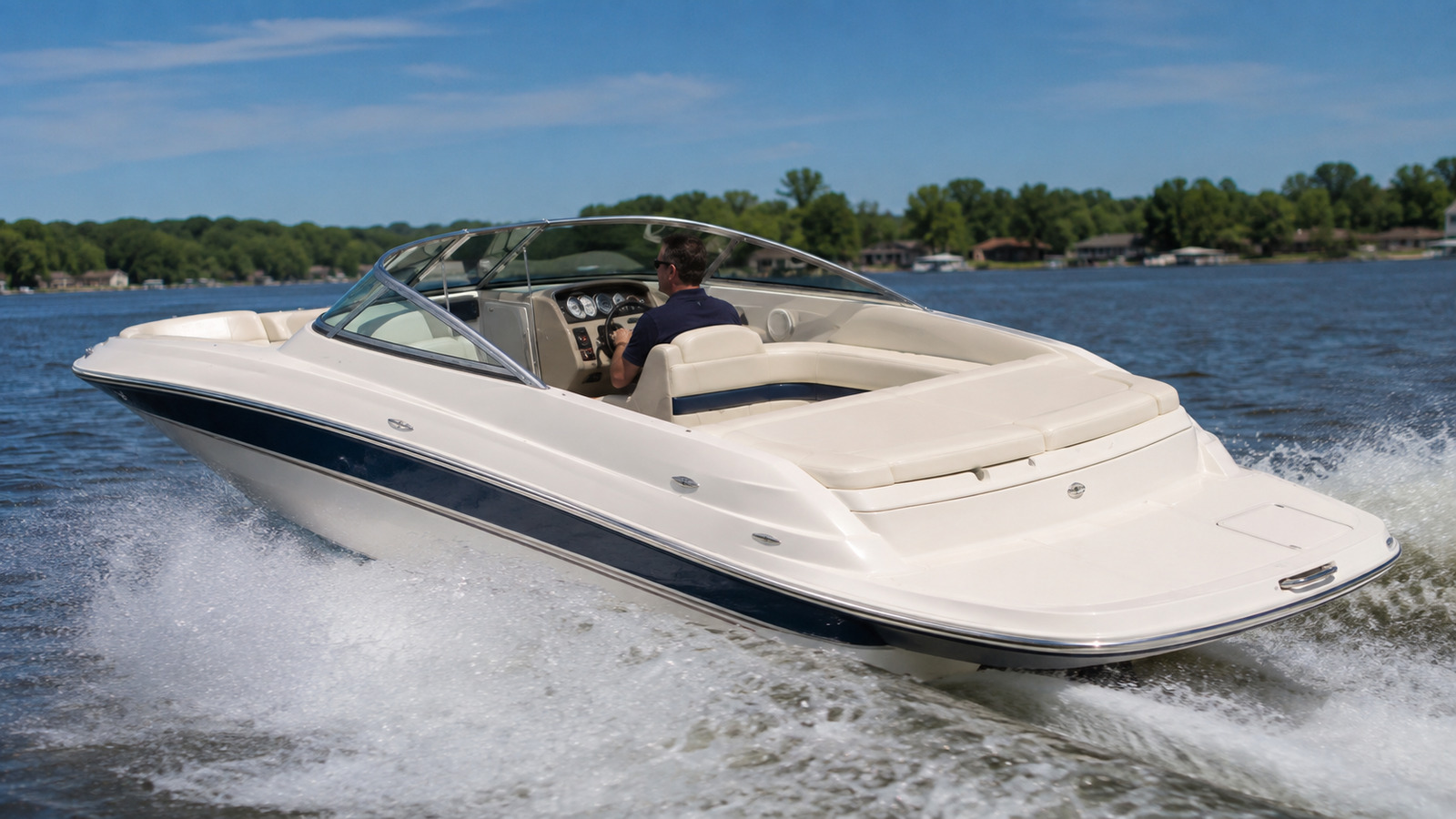 sea ray 230 select rear quarter running 03