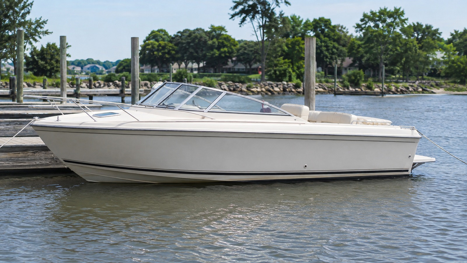 sea ray 230 weekender dockside profile 07