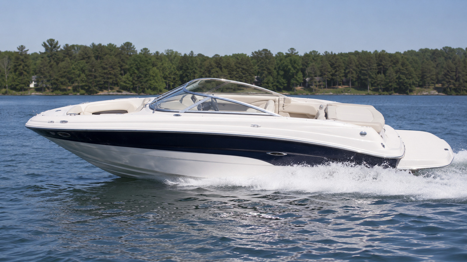 sea ray 240 sundeck side profile running 04