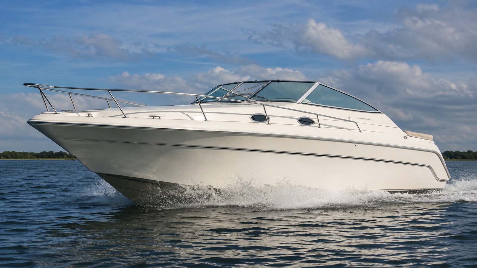 sea ray 240 weekender front quarter running 02