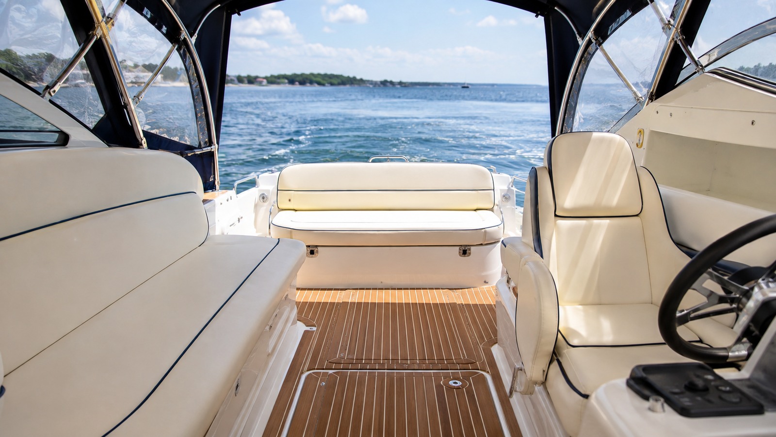 sea ray 250 express cruiser cockpit wide 07