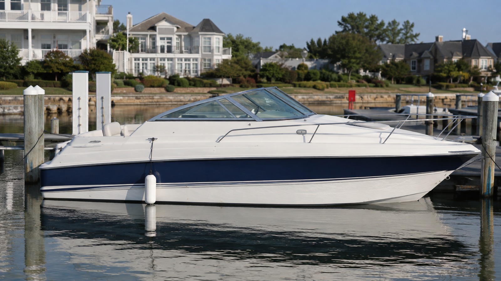 sea ray 260 express cruiser dockside profile 05