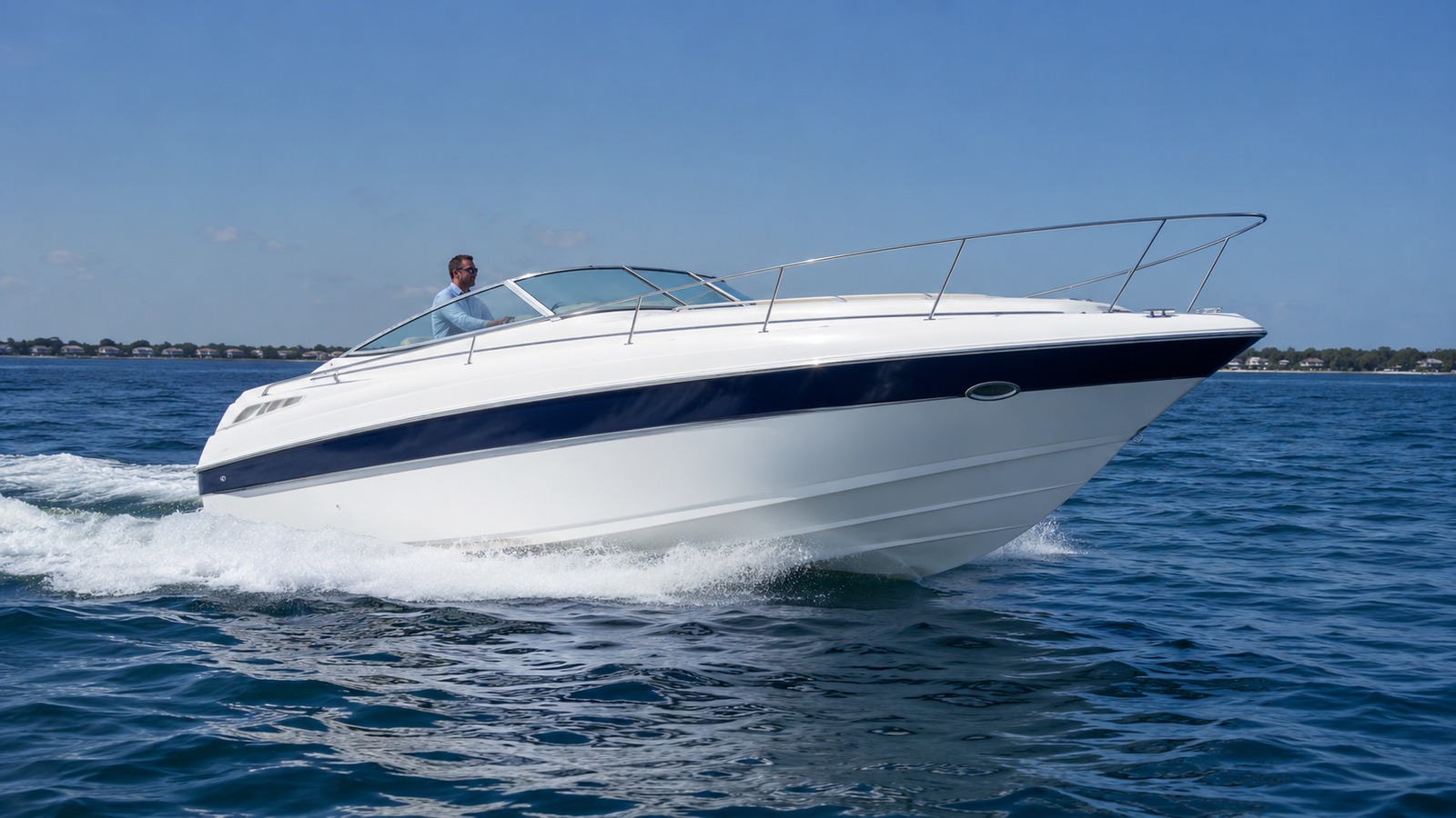 sea ray 270 express cruiser blue water running 25