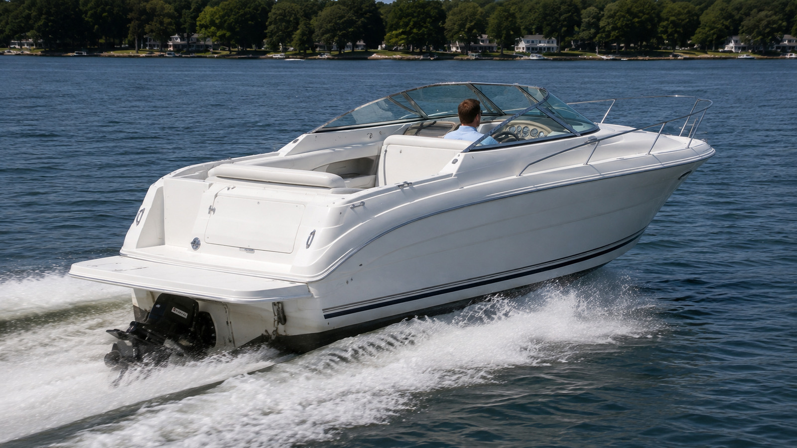 sea ray 270 weekender rear quarter running 03
