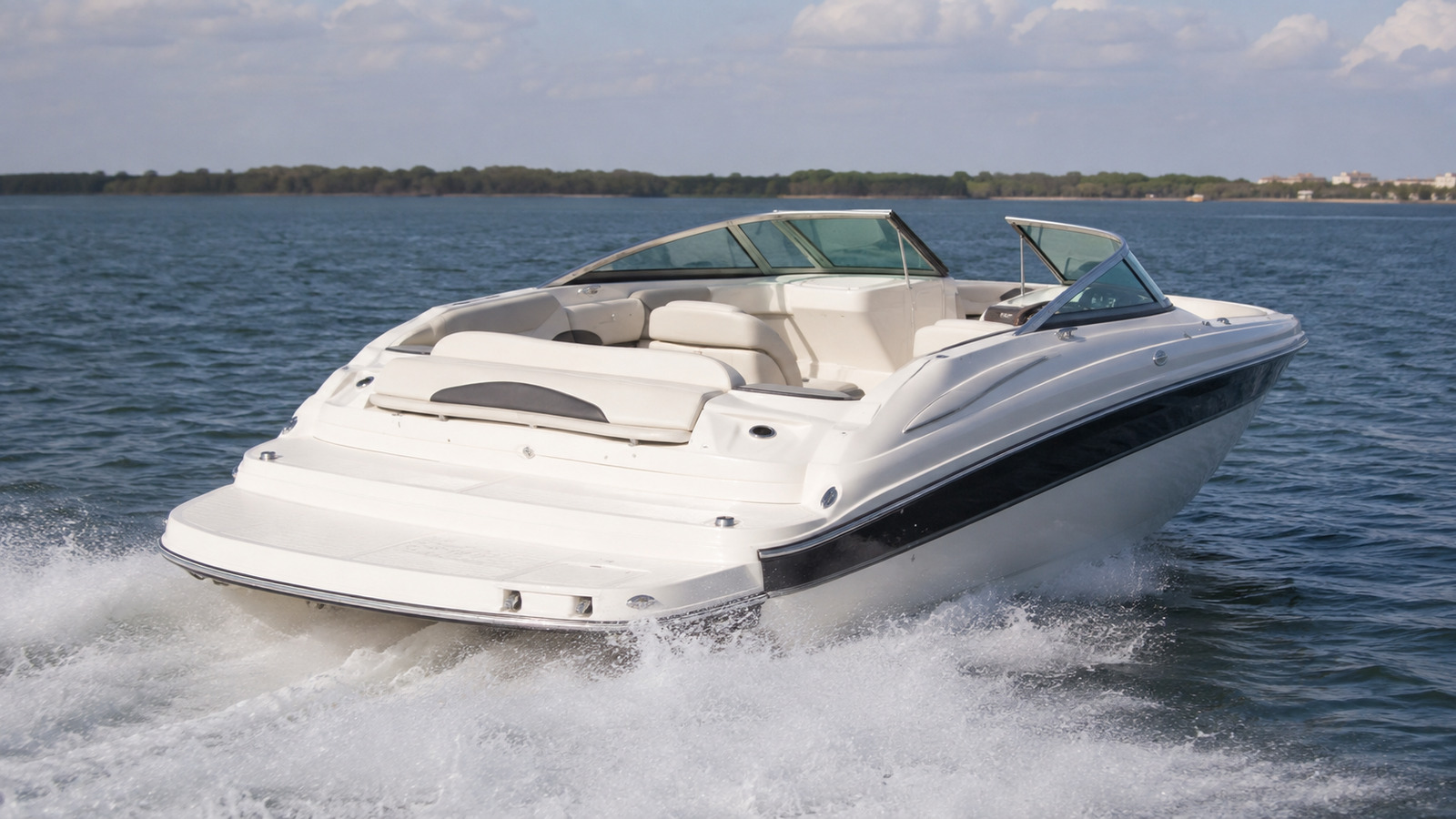 sea ray 290 select rear quarter running 03