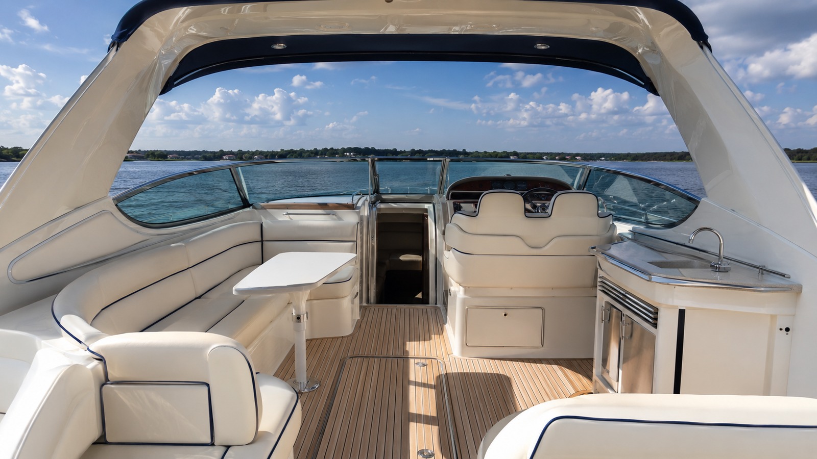 sea ray 300 express cruiser cockpit wide 07