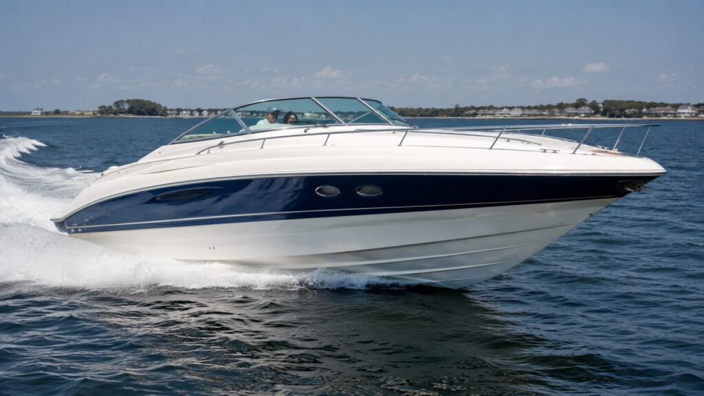 sea ray 300 express cruiser running hero 01