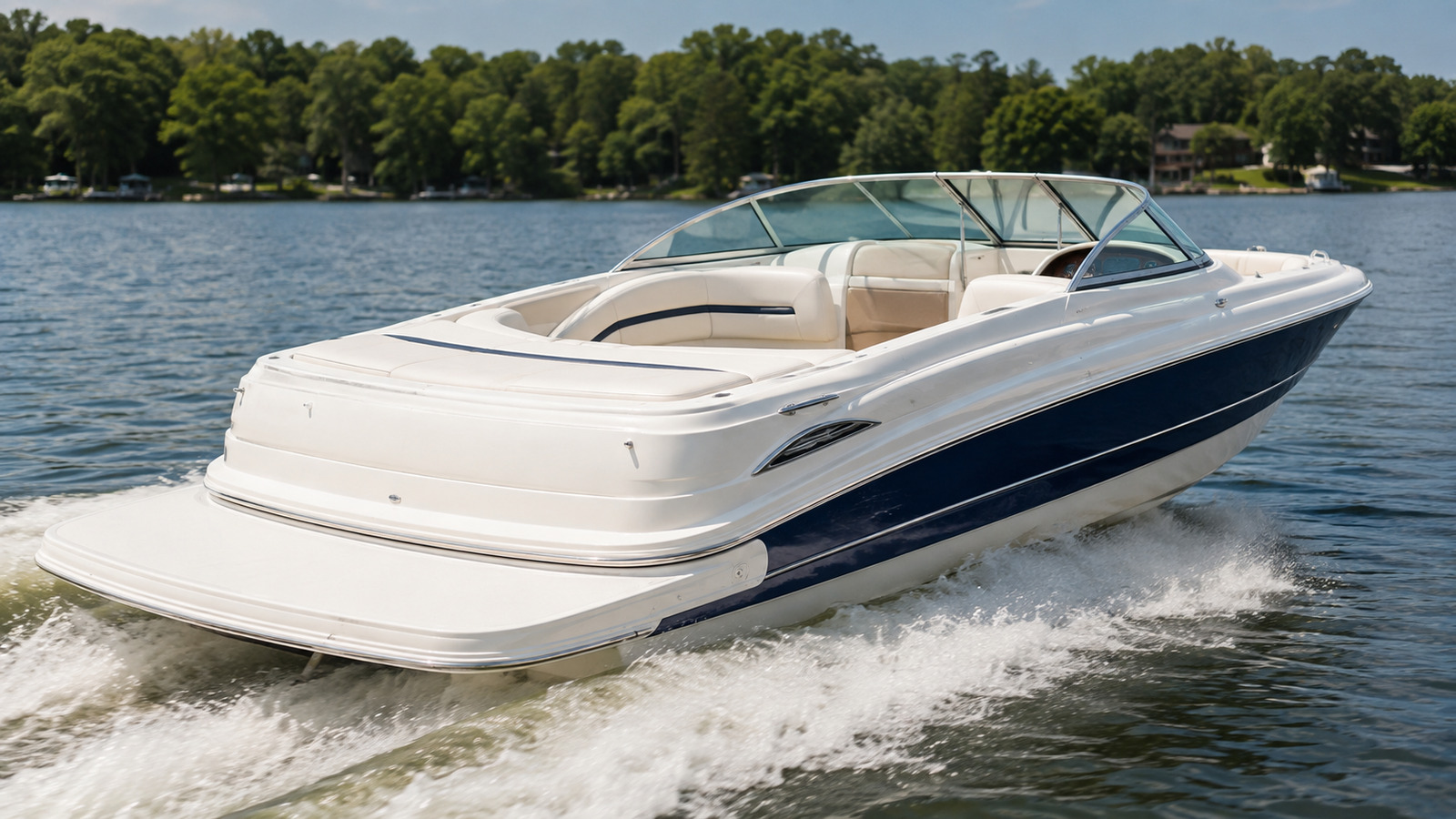 sea ray 300 select rear quarter running 03