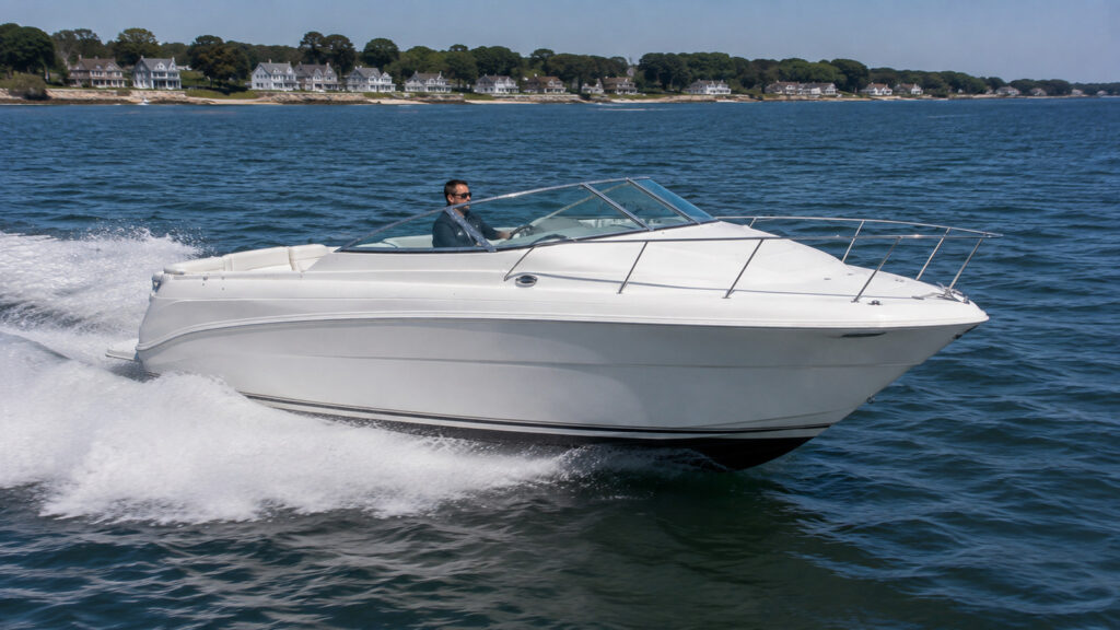 sea ray 300 weekender running hero 01