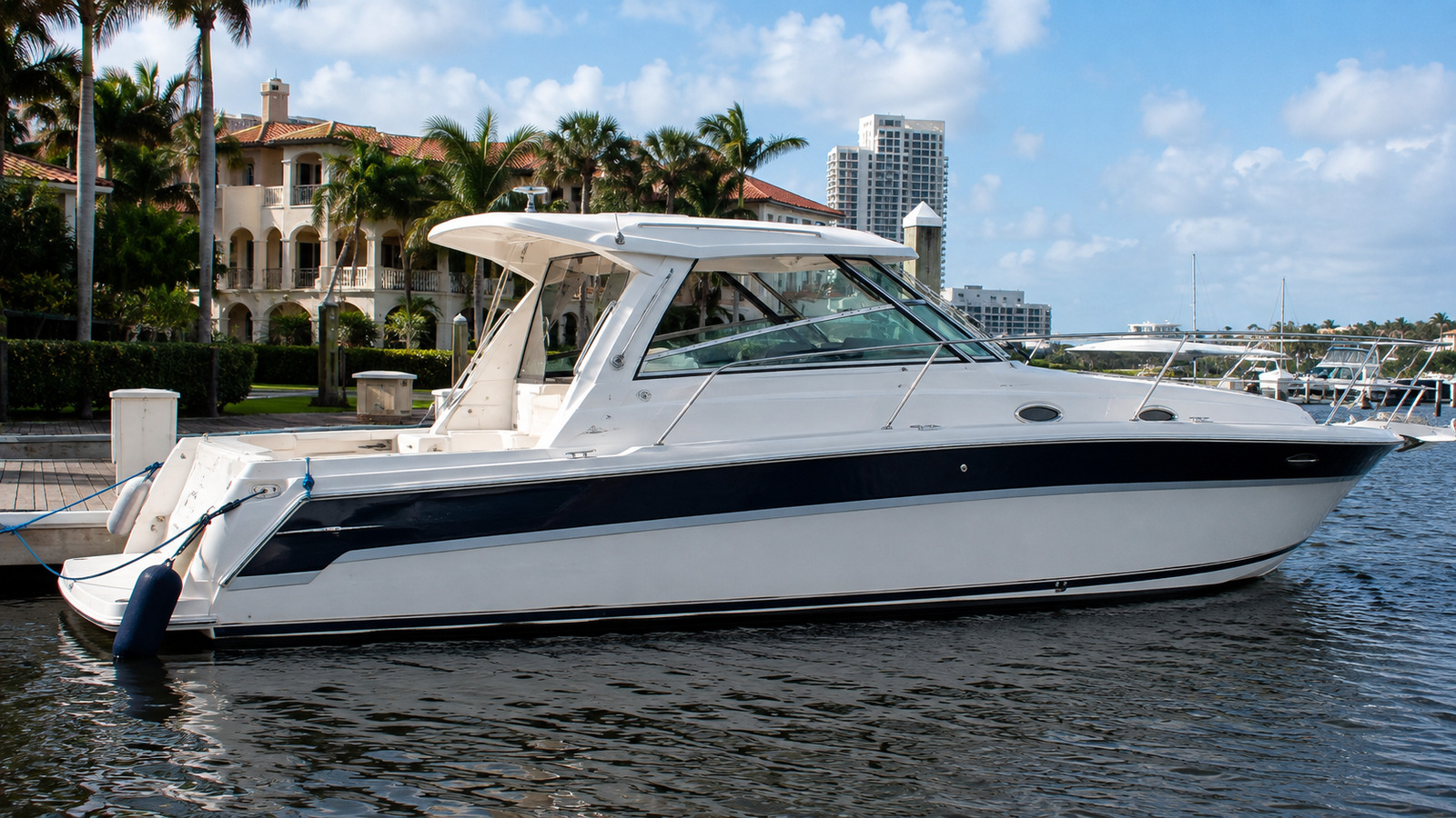 sea ray 310 amberjack dockside profile 05