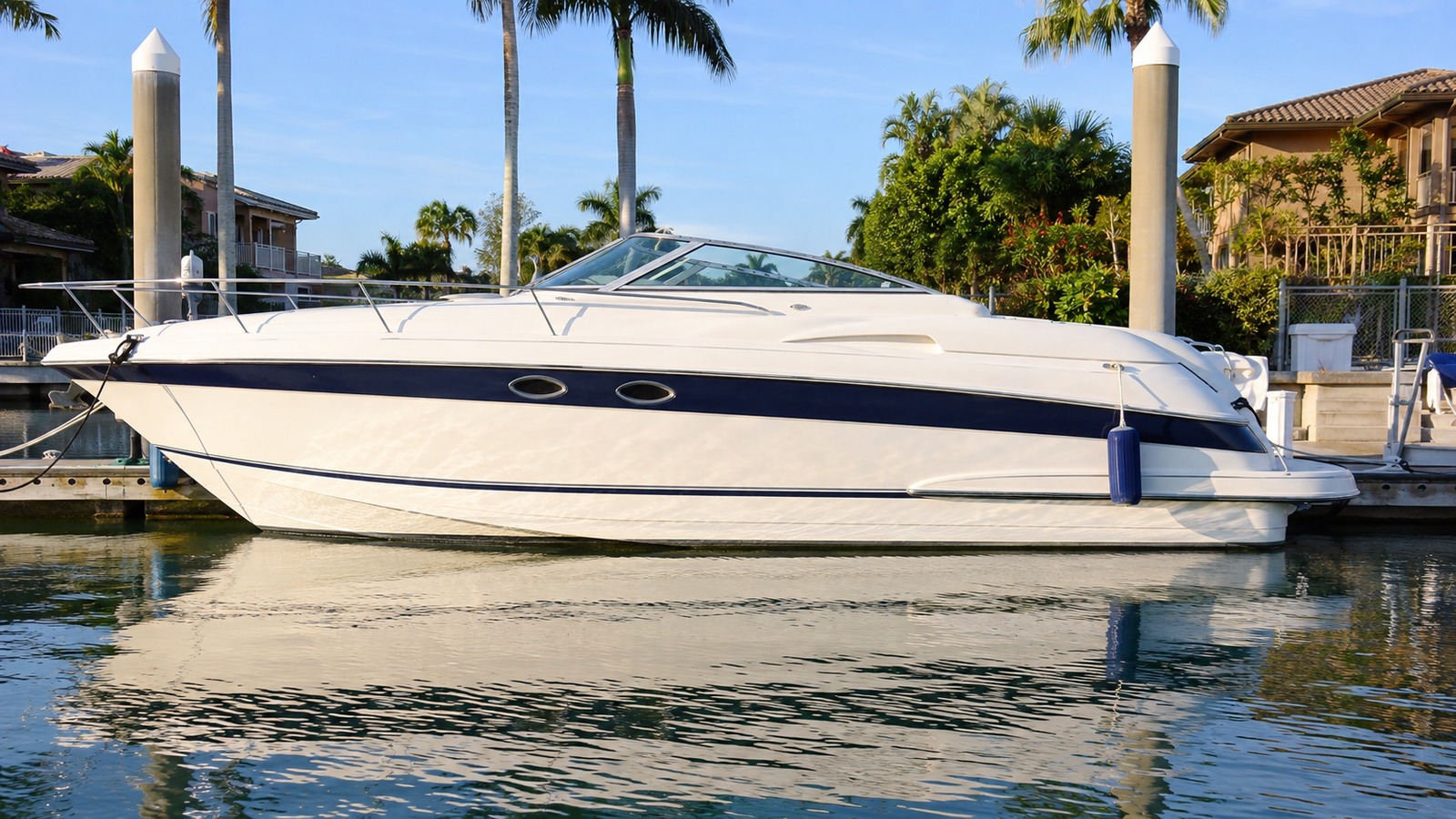 sea ray 310 express cruiser dockside profile 05