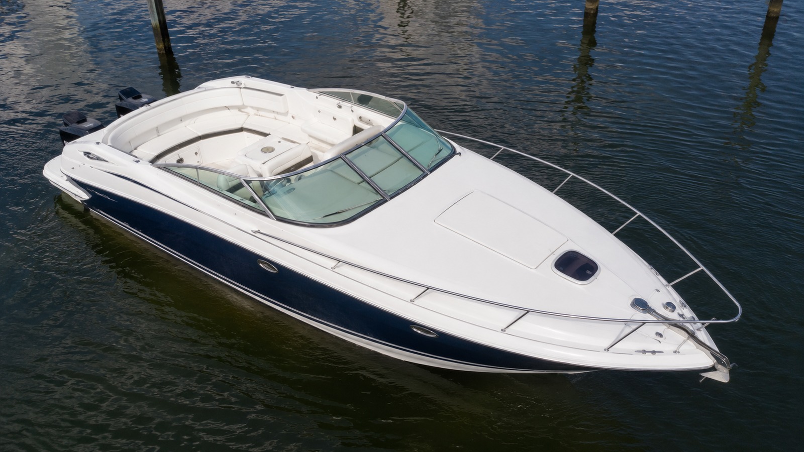 sea ray 310 express cruiser elevated exterior 06