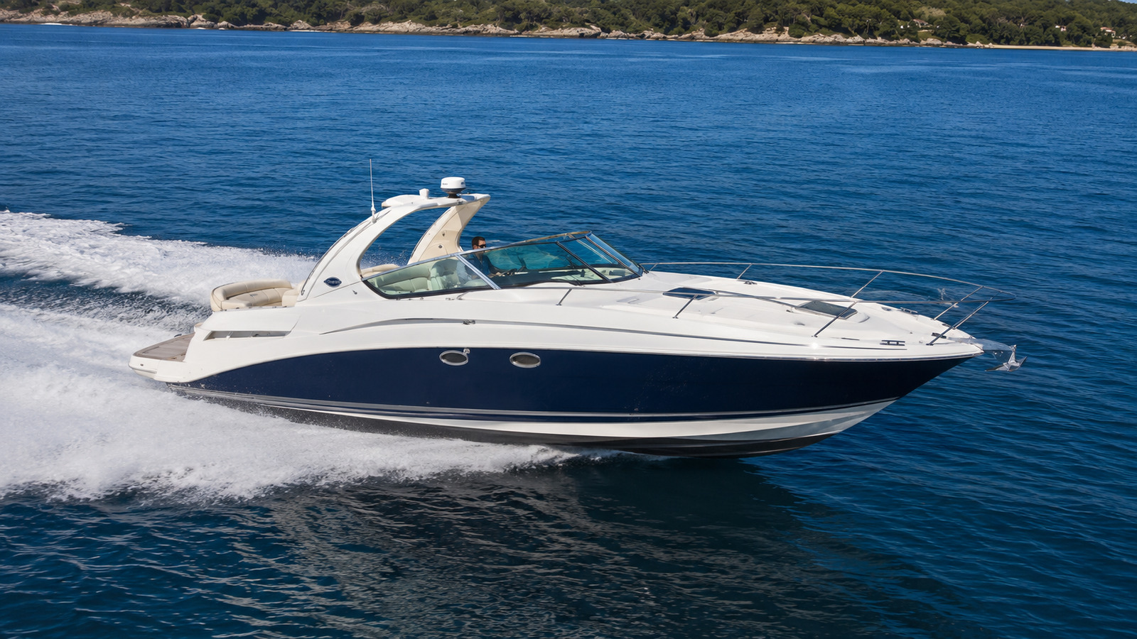 sea ray 330 express cruiser blue water running 25