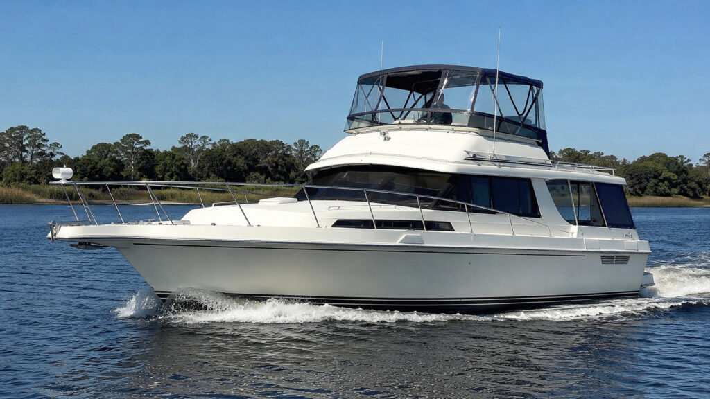 sea ray 340 aft cabin hero exterior running 01