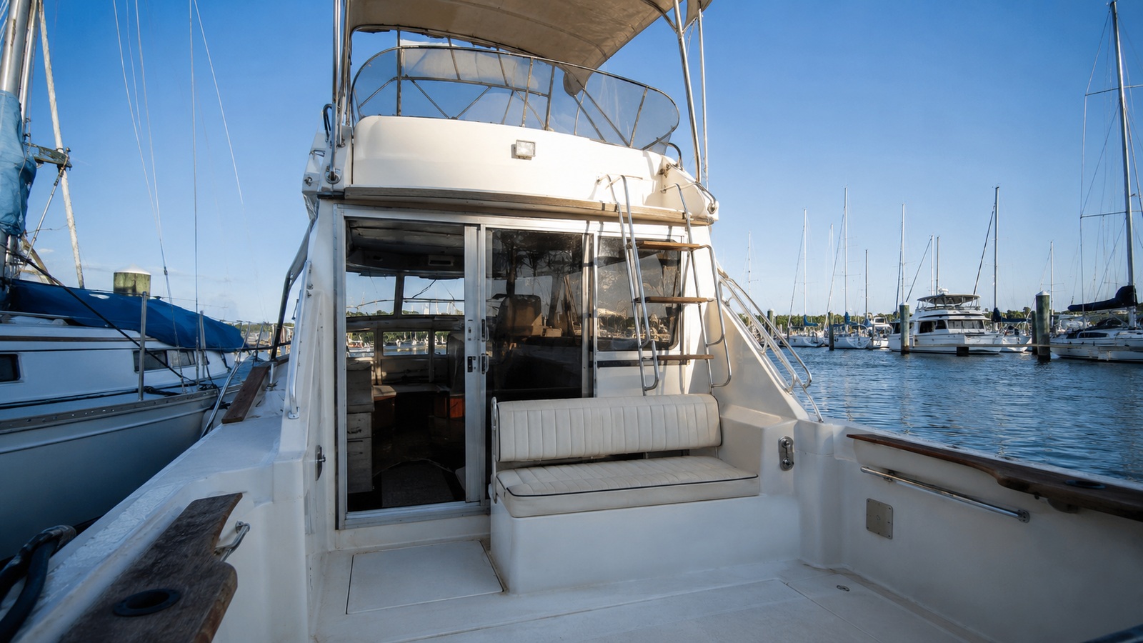 sea ray 340 sedan bridge aft deck 09