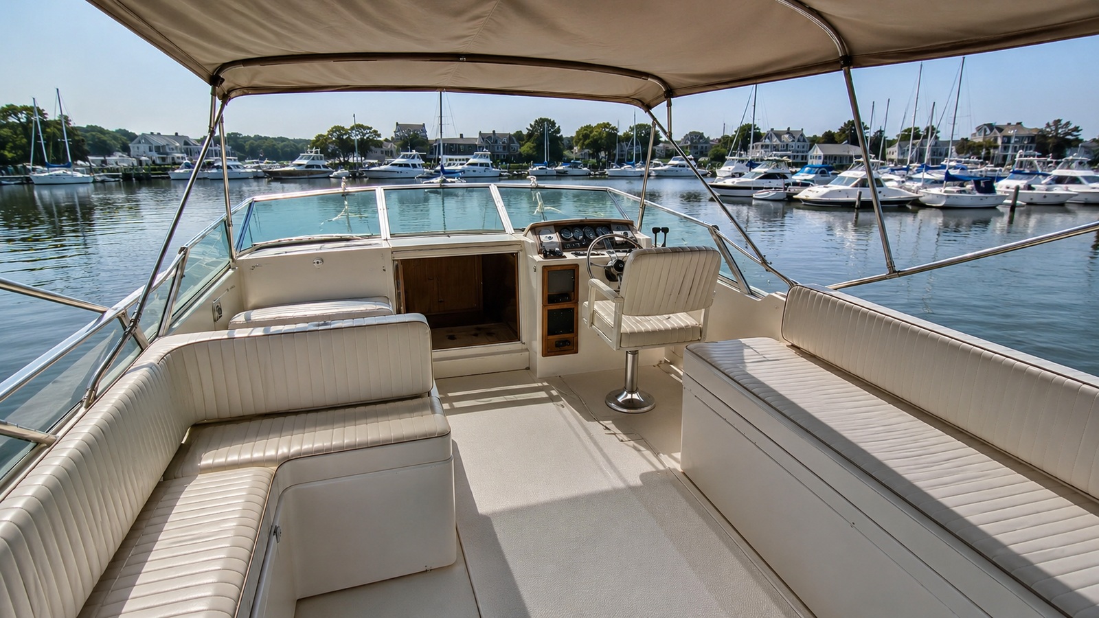 sea ray 340 sedan bridge bridge seating 08