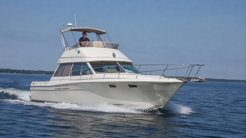 sea ray 340 sedan bridge running hero 01