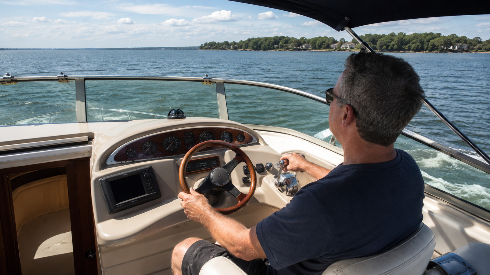 sea ray 370 aft cabin helm running 01