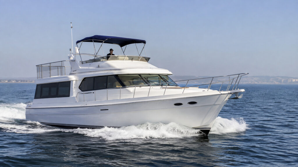 sea ray 370 aft cabin hero exterior running 01