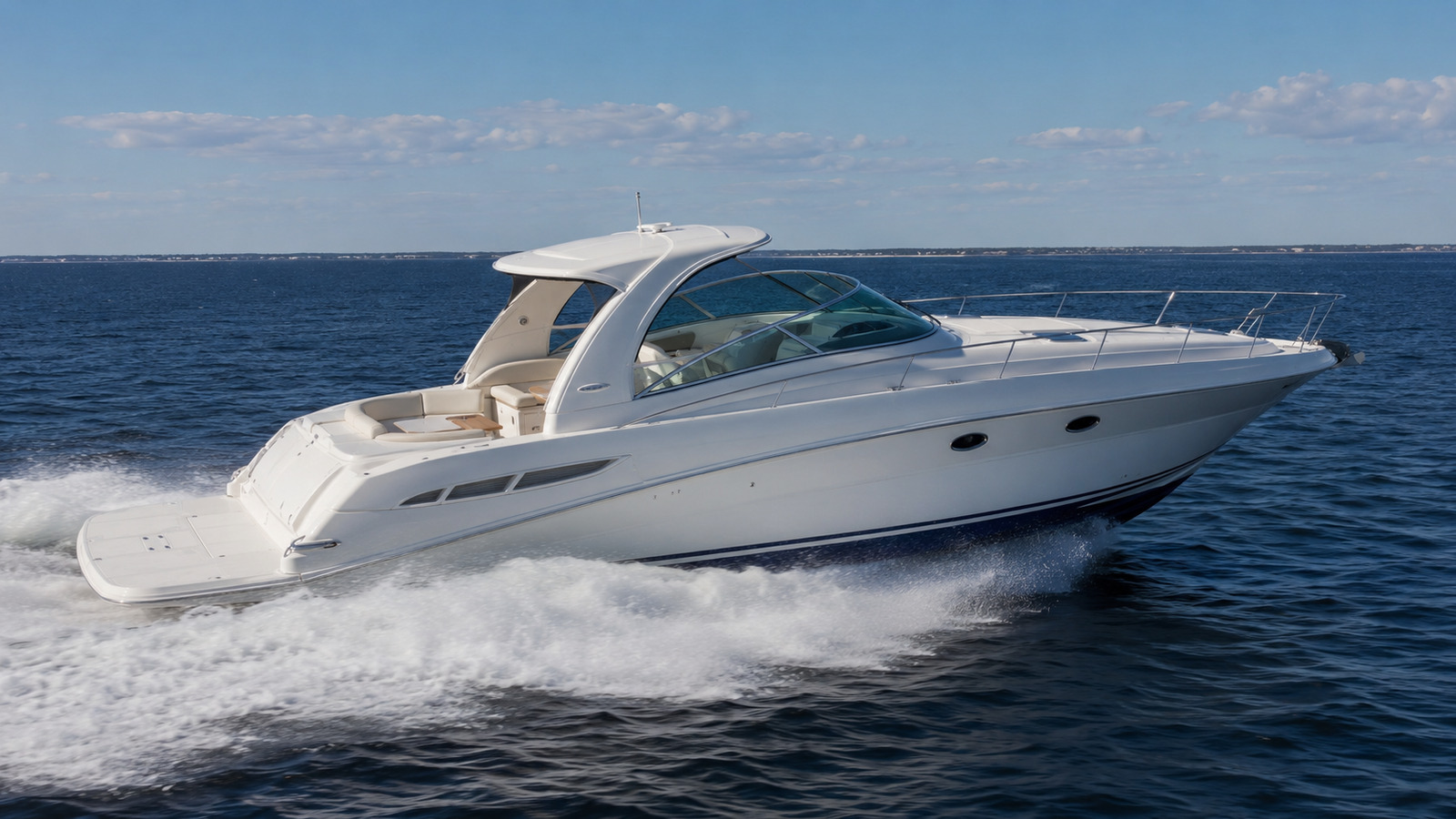 sea ray 370 express cruiser blue water running 25