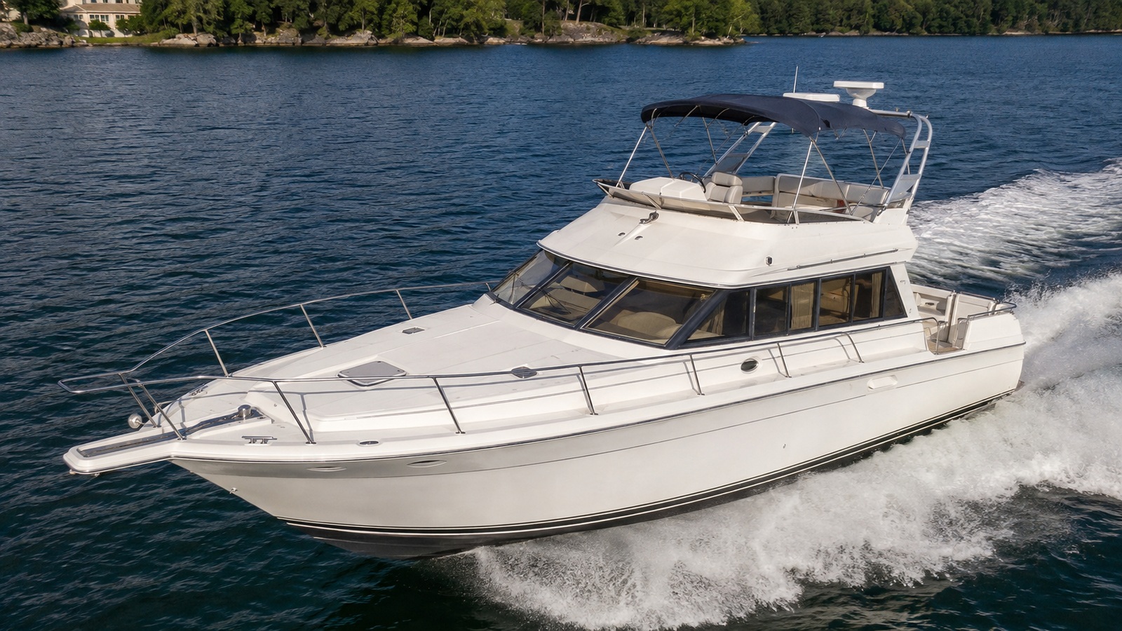 sea ray 370 sedan bridge elevated exterior 06