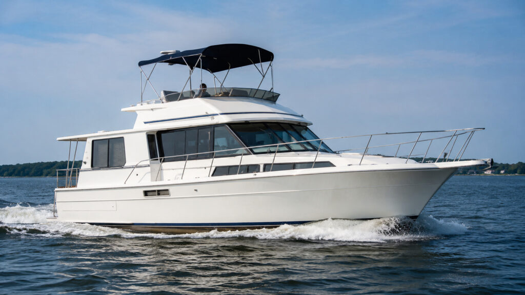 sea ray 390 aft cabin hero exterior running 01