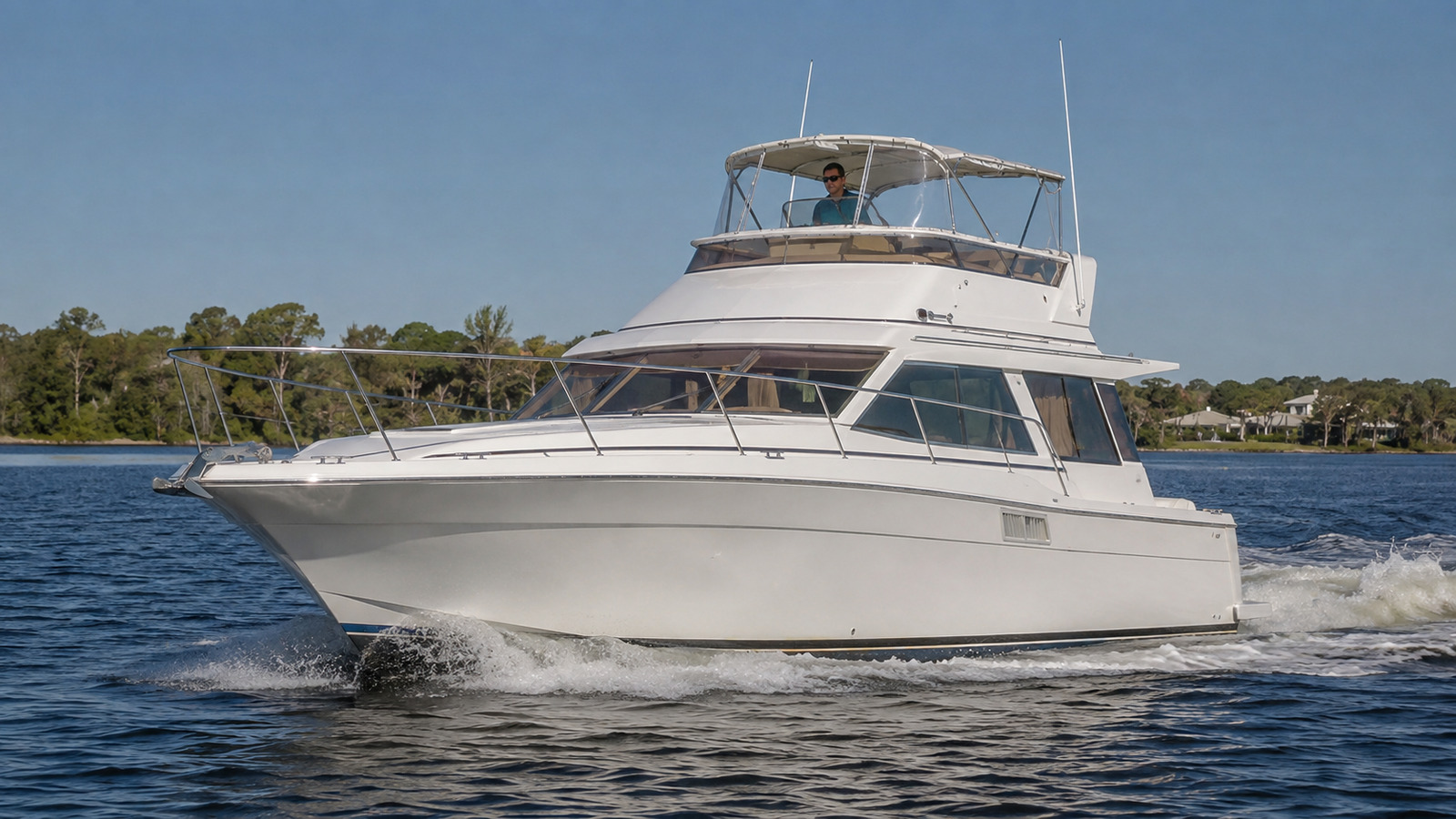 sea ray 390 motor yacht front quarter 02