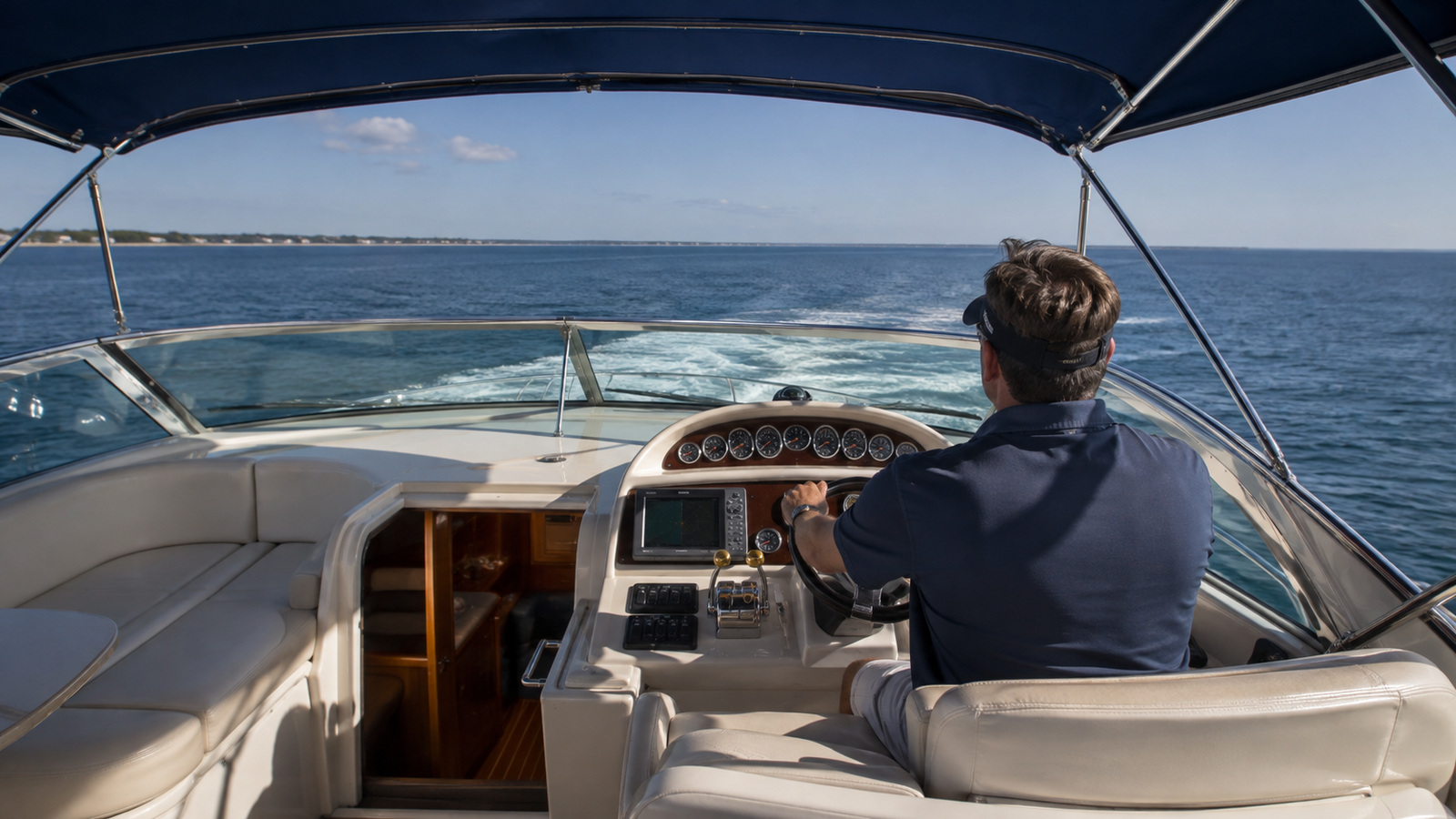 sea ray 400 aft cabin helm running 01