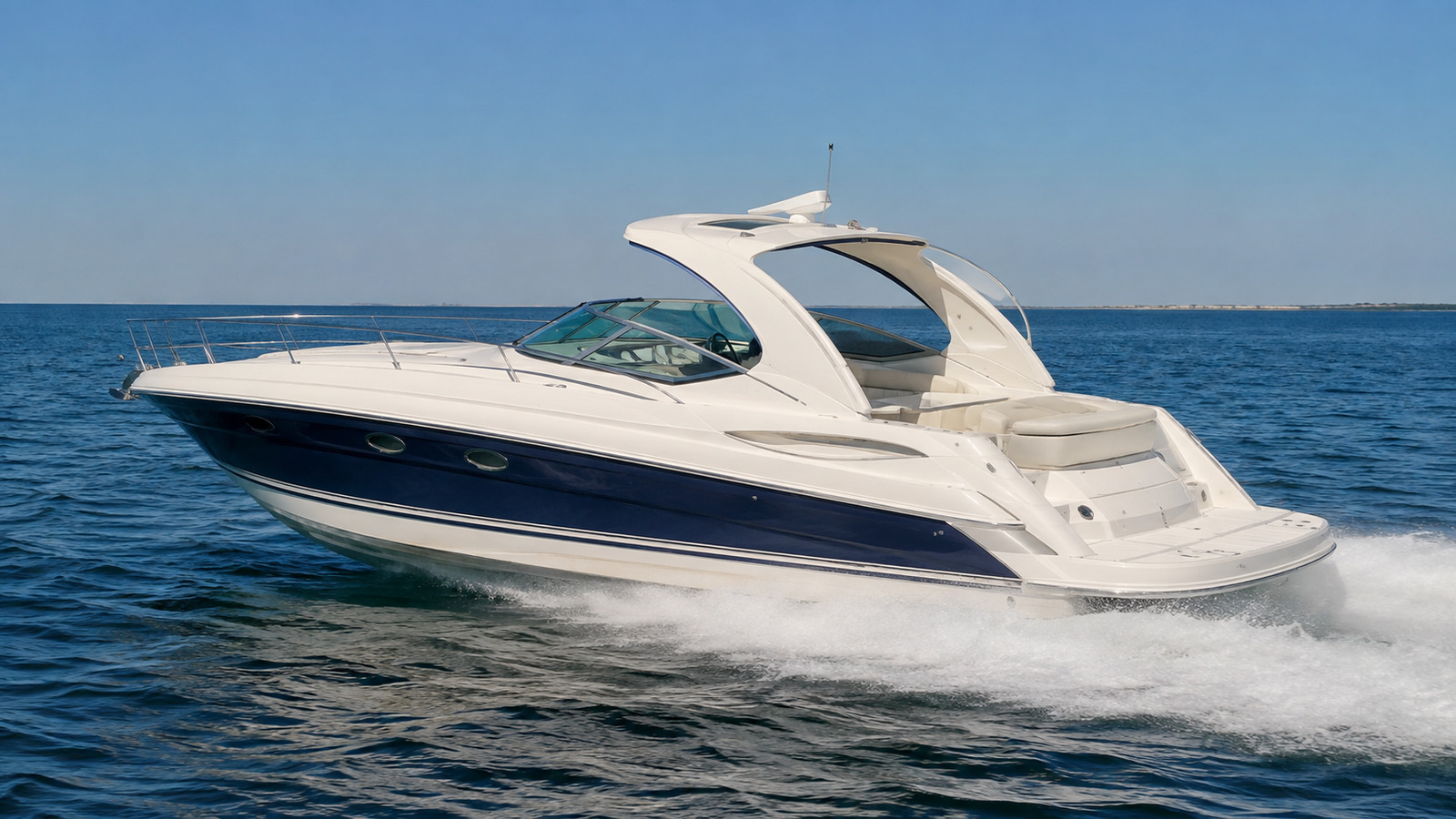 sea ray 400 express cruiser blue water running 25