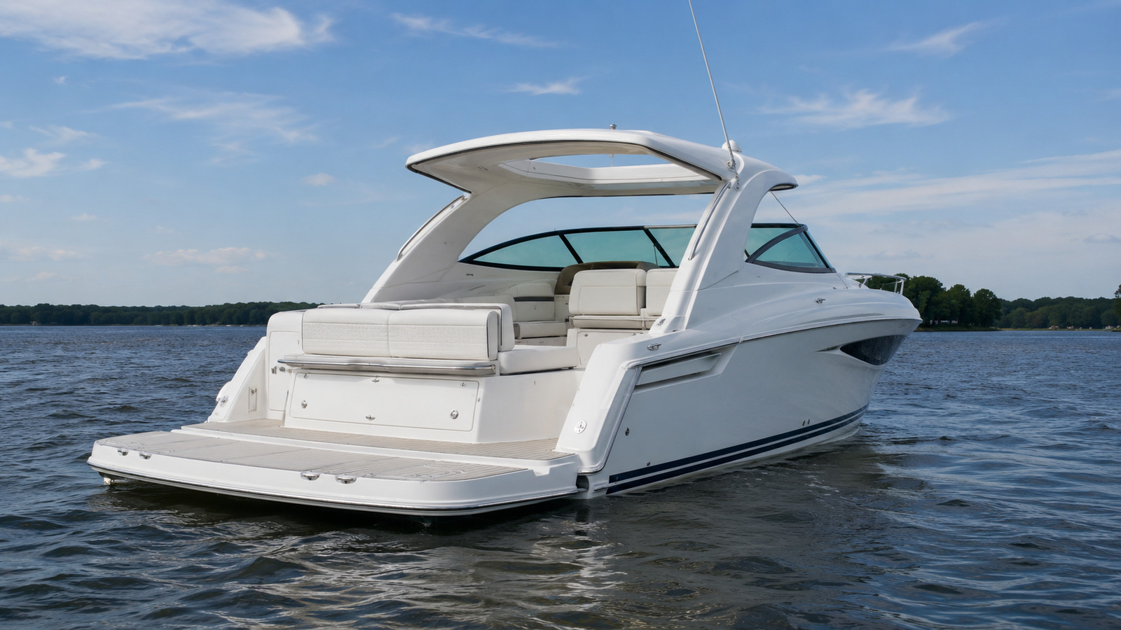 sea ray 400 express cruiser swim platform 09