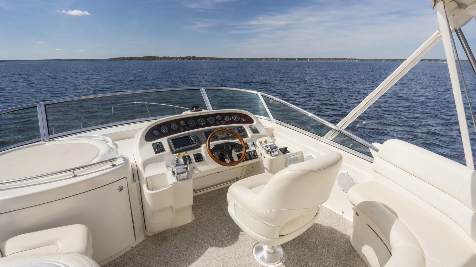 sea ray 400 sedan bridge flybridge helm 07