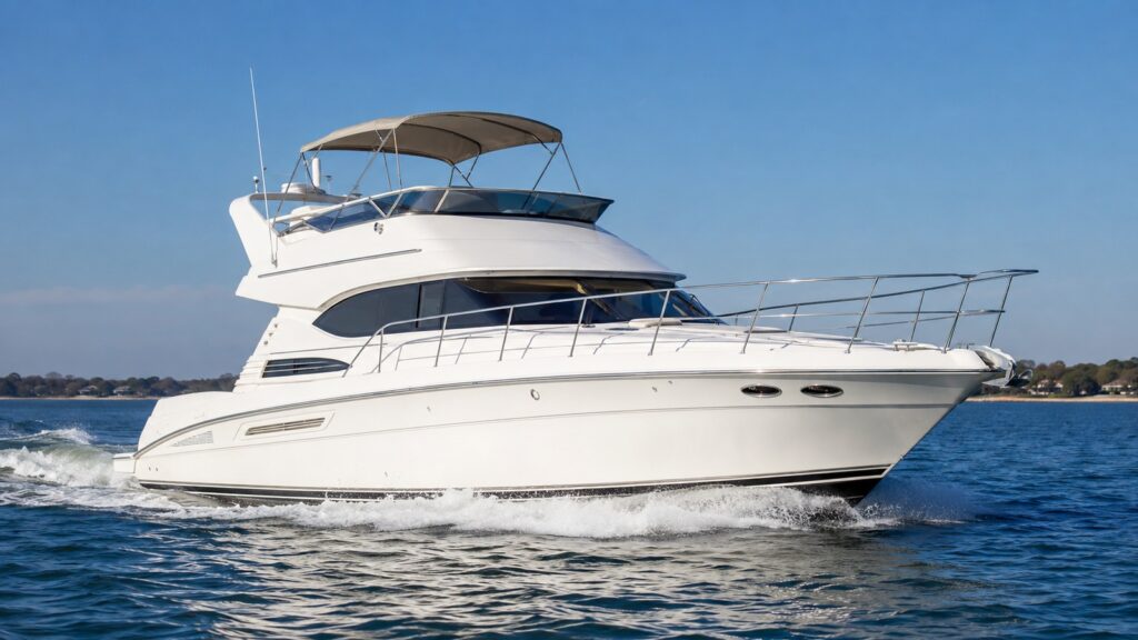 sea ray 400 sedan bridge running hero 01